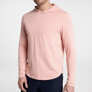 NWT VRST Essential Hoodie Mens M Pink Bloom Modal Stretch UV 30+ Athletic *FLAW